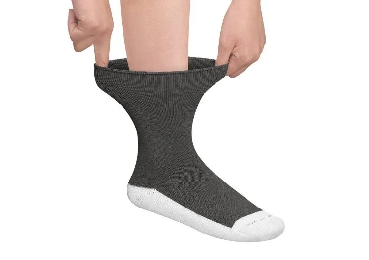 Extra Roomy Diabetic Socks (Thick) - Black - Image 6